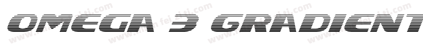 Omega 3 Gradient Italic字体转换